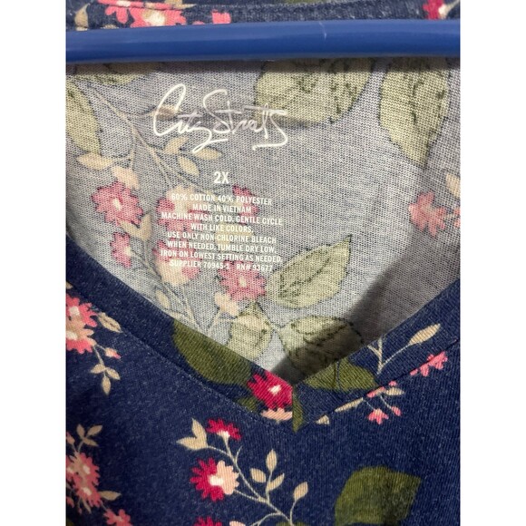 City Streets 3/4 Sleeve Shirt Size 2X - Picture 3 of 4